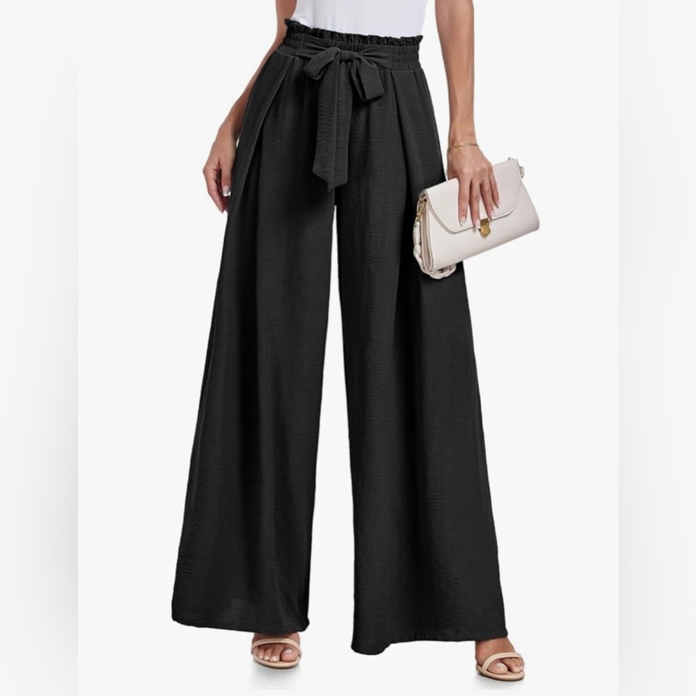 Elegant Black Wide-Leg Pants
